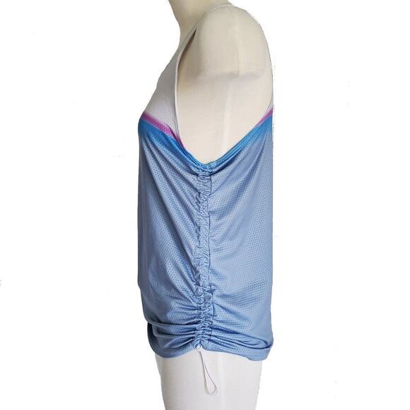 Lucky In Love Tennis Ruched Drawstring Ventilated Fabric Loose Fit Blue Size S - Picture 3 of 13